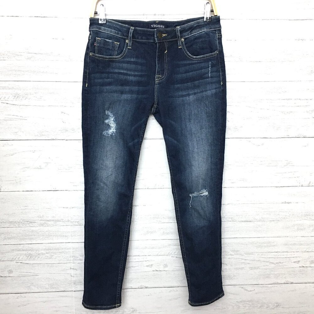 Vigoss Women's Jeans Thompson Tomboy Classic Fit Straight Leg 28 x 27